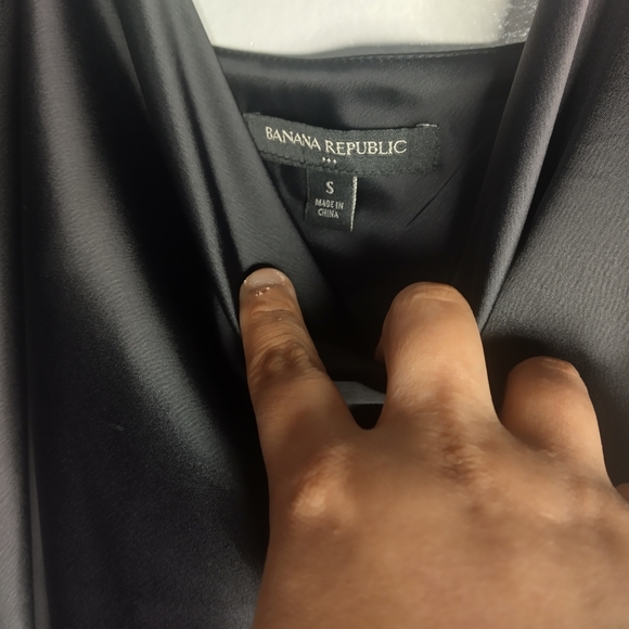 Banana Republic Satin Black Midi Dress - Picture 4 of 6